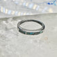 Turquoise ring southwest stacker slender band size 5.25 pinky sterling silver women AS IS