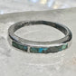 Turquoise ring southwest stacker slender band size 5.25 pinky sterling silver women AS IS