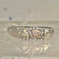 Black Hills Gold ring slender leaves wedding band size 5 sterling silver women girls