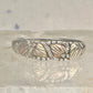 Black Hills Gold ring slender leaves wedding band size 5 sterling silver women girls