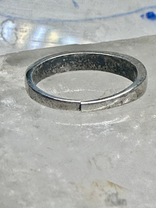 Turquoise ring southwest stacker slender band size 5.25 pinky sterling silver women AS IS