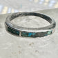 Turquoise ring southwest stacker slender band size 5.25 pinky sterling silver women AS IS