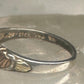 Black Hills Gold ring slender leaves wedding band size 5 sterling silver women girls
