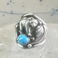 Bear ring turquoise band claw Carolyn Pollack size 7 sterling silver women