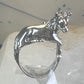 Horse ring animal band size 5 cowgirl sterling silver women