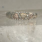 Black Hills Gold ring slender leaves wedding band size 5 sterling silver women girls