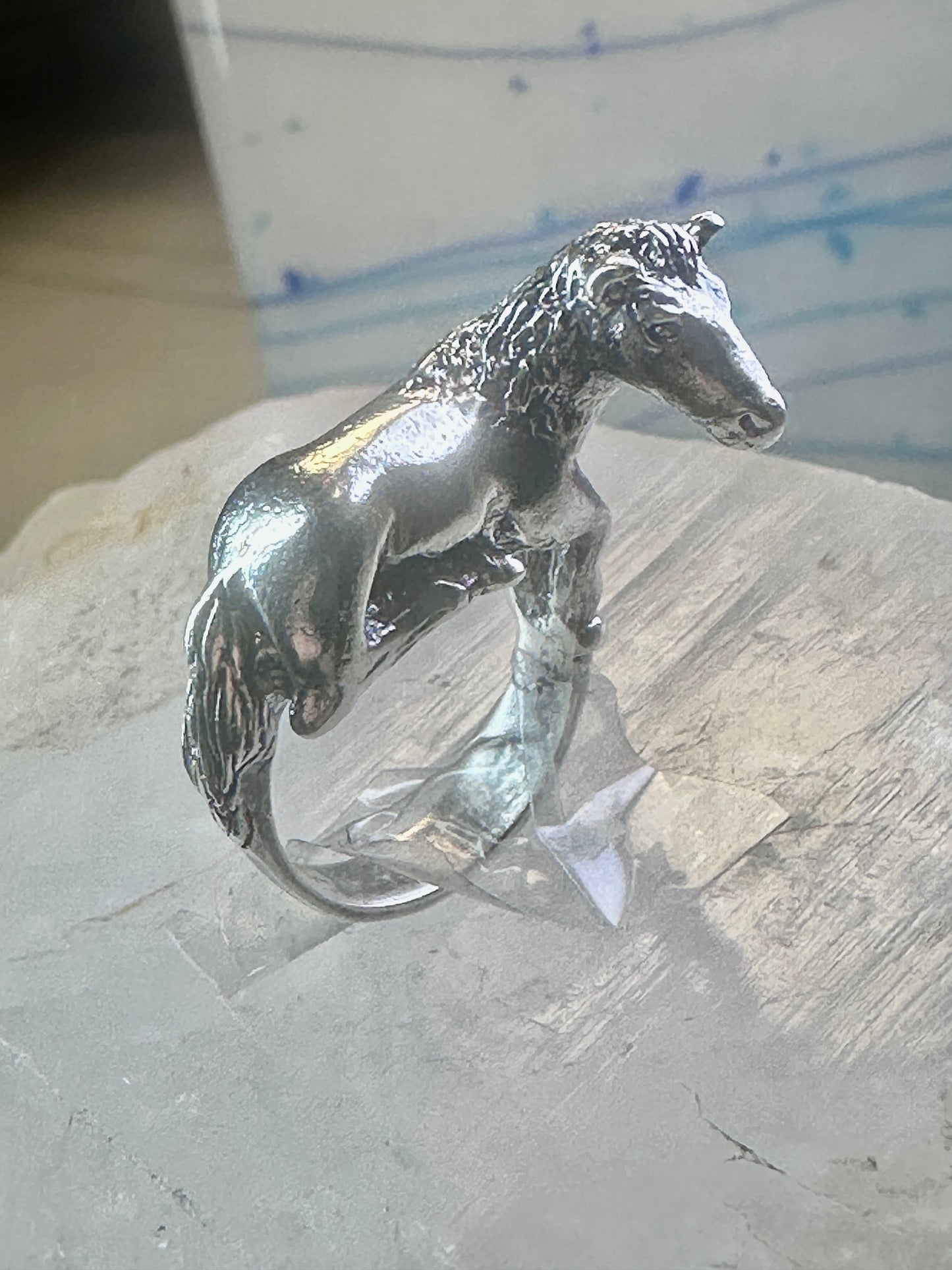 Horse ring animal band size 5 cowgirl sterling silver women