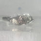 Black Hills Gold ring Rose Flower Leaves wedding band size 5.5 sterling silver women girls