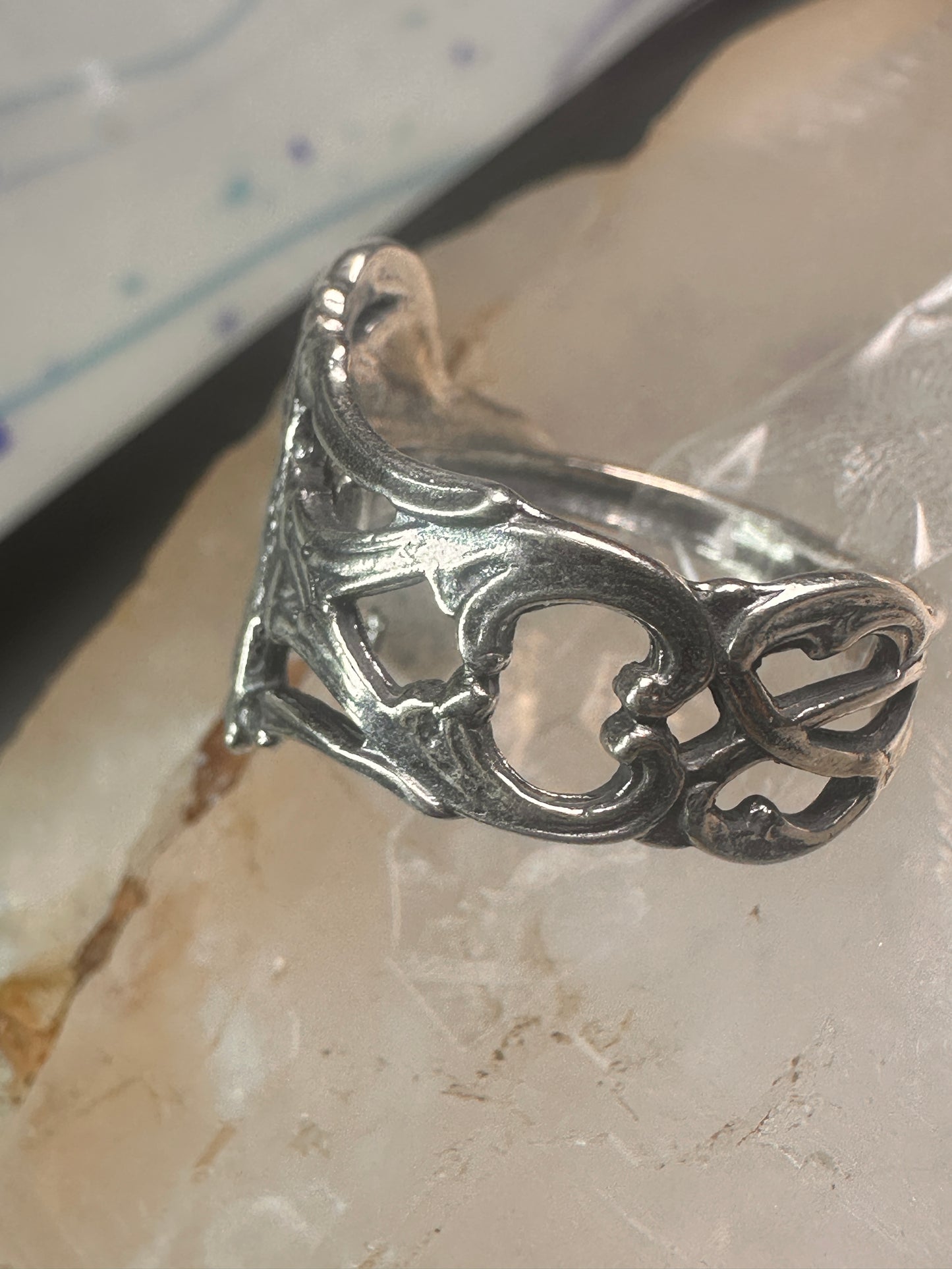 Lady Godiva Spoon Ring on a Horse sterling silver band size 7 sterling silver