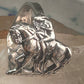 Lady Godiva Spoon Ring on a Horse sterling silver band size 7 sterling silver