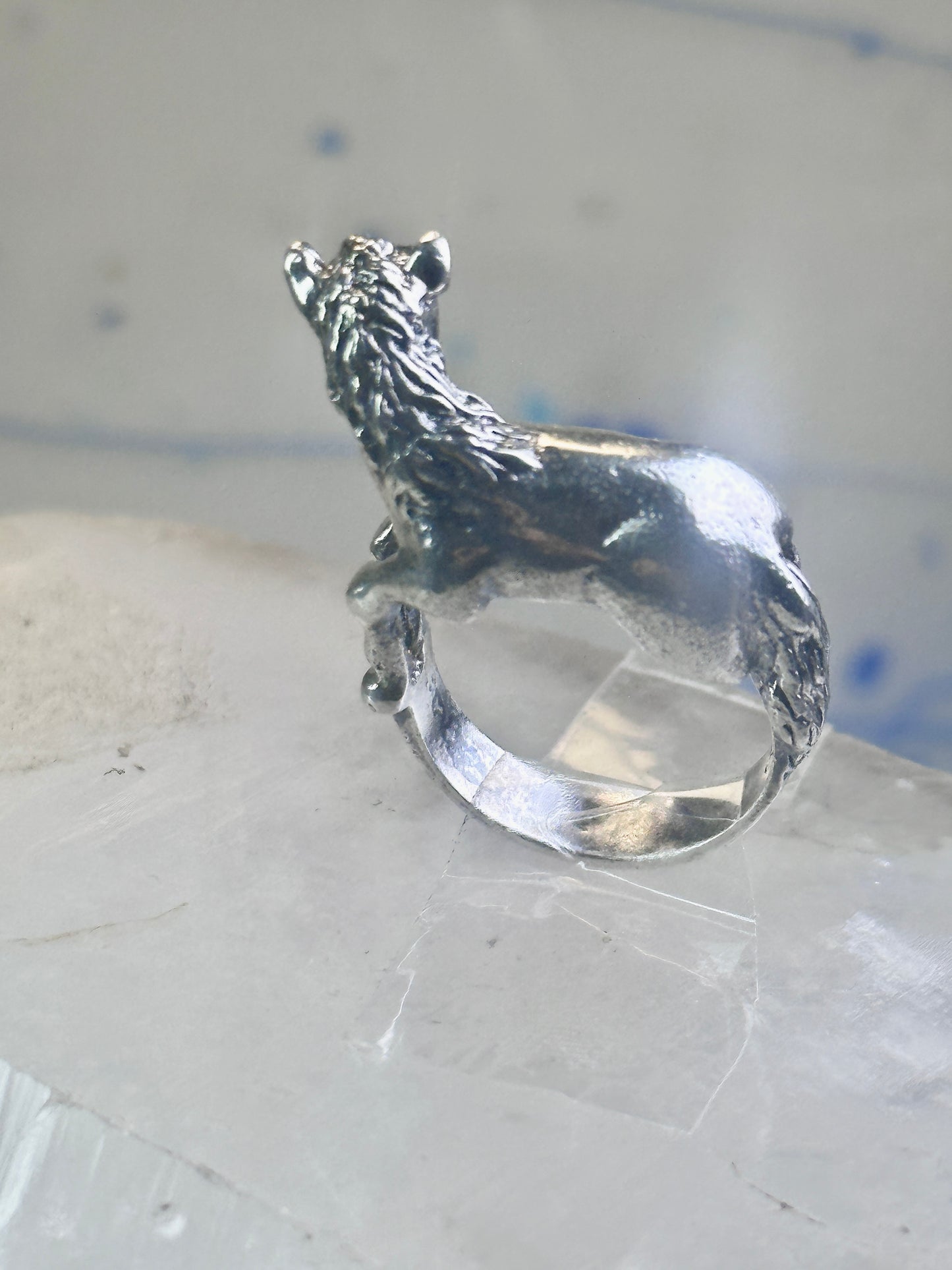 Horse ring animal band size 5 cowgirl sterling silver women