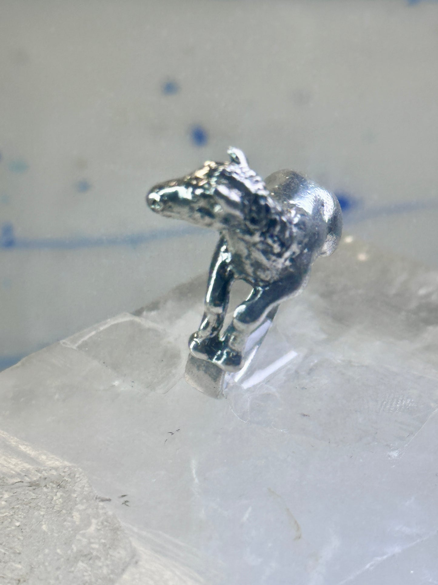 Horse ring animal band size 5 cowgirl sterling silver women