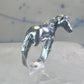 Horse ring animal band size 5 cowgirl sterling silver women