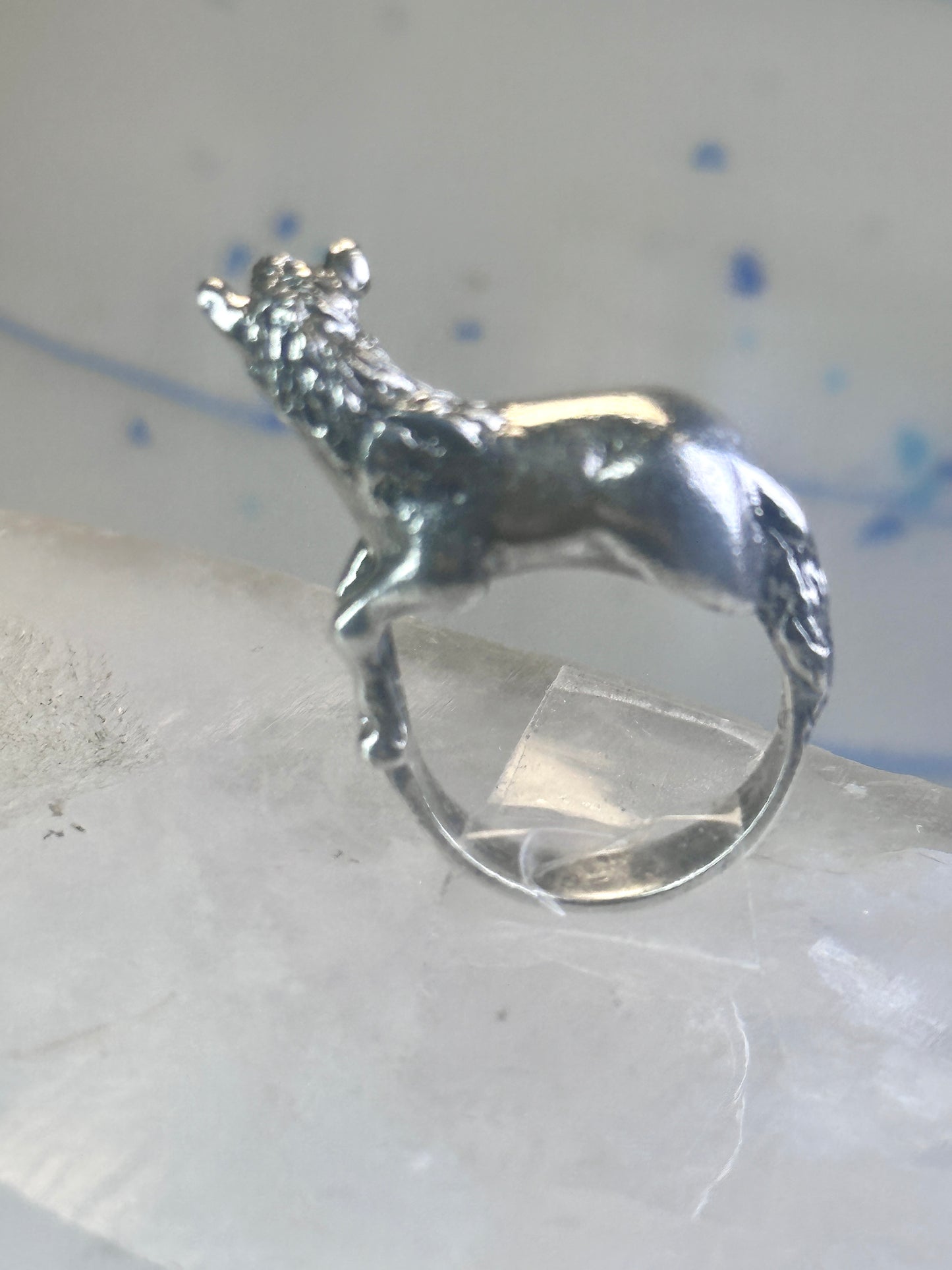 Horse ring animal band size 5 cowgirl sterling silver women
