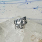 Face ring twin faces band size 10.75 sterling silver women