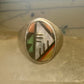 Zuni ring Turquoise  onyx coral MOP band  size 9  sterling silver women men