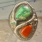 Navajo ring snake size 11 turquoise sterling silver men women