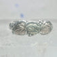 Black Hills Gold ring wedding leaves  band size 6.50 sterling silver women