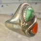 Navajo ring snake size 11 turquoise sterling silver men women