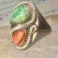 Navajo ring snake size 11 turquoise sterling silver men women