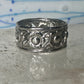 Flower ring floral band size 4.75 sterling silver women girls