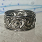 Flower ring floral band size 4.75 sterling silver women girls