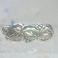 Black Hills Gold ring wedding leaves  band size 6.50 sterling silver women