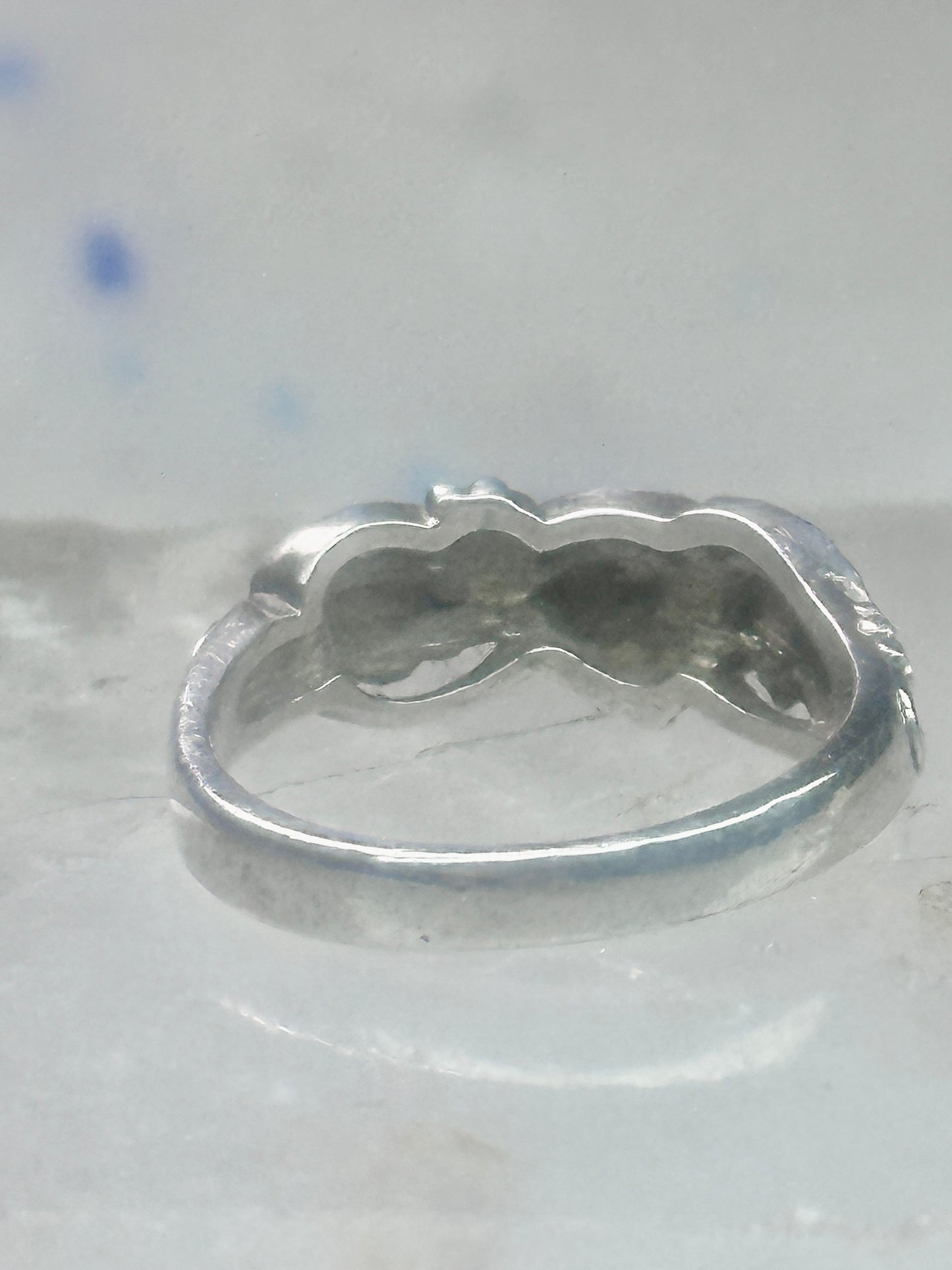 Black Hills Gold ring wedding leaves  band size 6.50 sterling silver women
