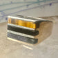 Mexico ring tiger eye size 9.75 inlaid sterling silver men women
