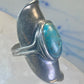 Turquoise ring full finger band size 7.50 sterling silver women