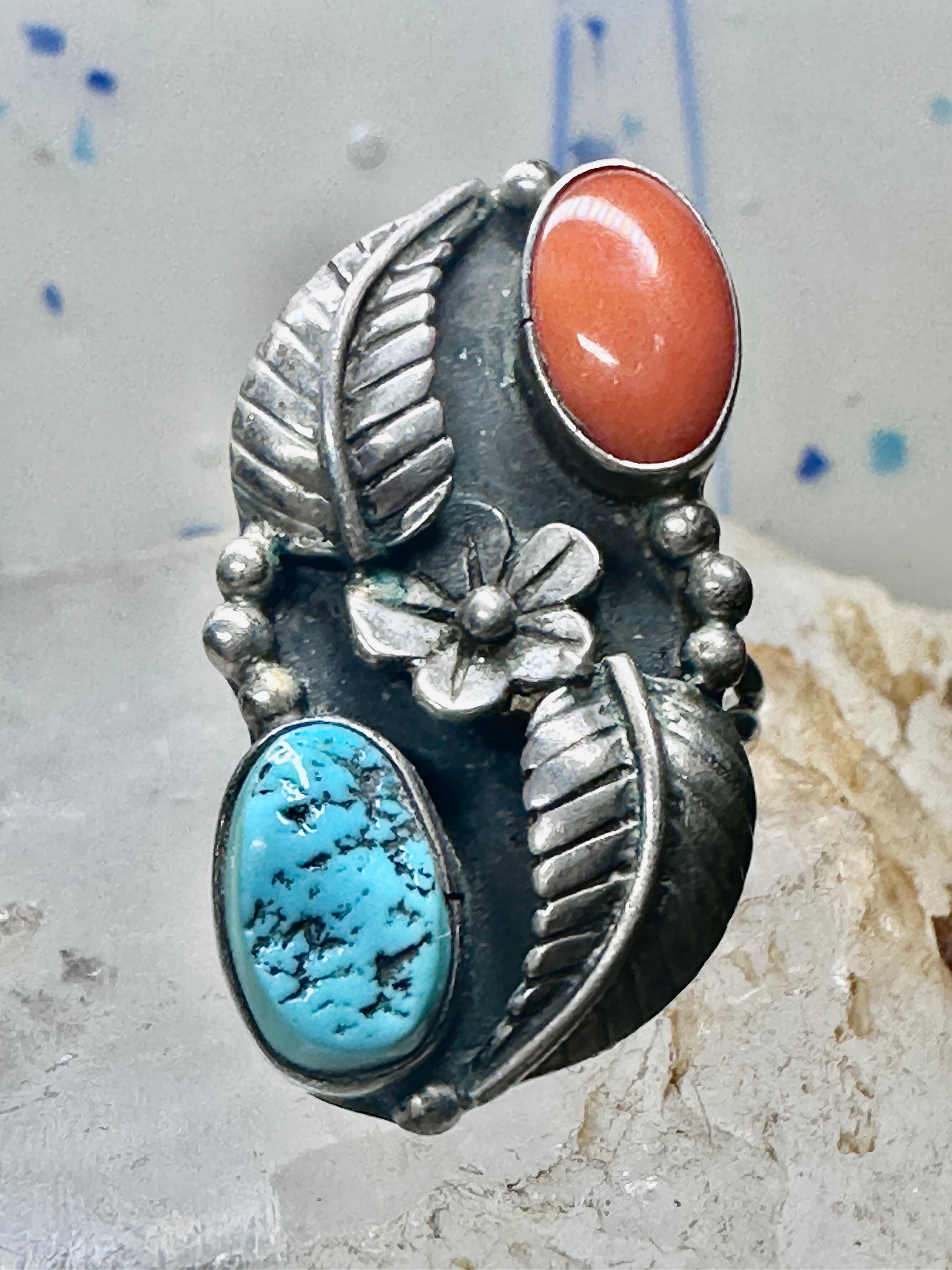 Navajo Turquoise ring sz buy 6.75