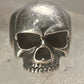 Skull ring Biker band size 8.50 sterling silver women men
