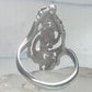 Long Black Hills Gold ring garnet leaves floral size 4.50 sterling silver women