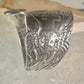 Spoon ring angel cross religious sunrise sun sunset band sterling silver size 7.7 sterling silver