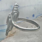 Long Black Hills Gold ring garnet leaves floral size 4.50 sterling silver women