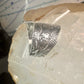 Spoon ring angel cross religious sunrise sun sunset band sterling silver size 7.7 sterling silver