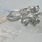 Black Hills Gold ring amethyst leaves floral size 7.25 sterling silver women