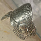 Spoon ring angel cross religious sunrise sun sunset band sterling silver size 7.7 sterling silver