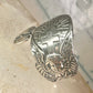Spoon ring angel cross religious sunrise sun sunset band sterling silver size 7.7 sterling silver