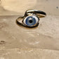 Eye ring size 7 Blue Eye Glass Mexico sterling silver women girls