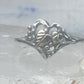 Black Hills Gold ring heart love Valentine leaves floral size 8.25 sterling silver women