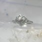 Black Hills Gold ring heart love Valentine leaves floral size 8.25 sterling silver women