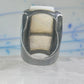 Long Mother of pearl marcasite ring full finger size 6 sterling silver women