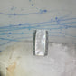 Long Mother of pearl marcasite ring full finger size 6 sterling silver women