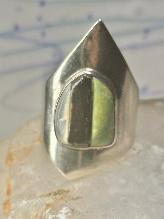 Navajo ring turquoise MOP onyx cobblestone size 10.5 sterling silver men women