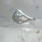 Black Hills Gold ring Cross Religious leaves floral band pinky size 4.7 sterling silver women