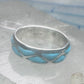 Zuni ring turquoise wedding band size 9.25 sterling silver women men