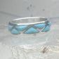 Zuni ring turquoise wedding band size 9.25 sterling silver women men