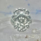 Face ring Art Deco figurative band size 4.75 sterling silver women