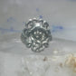 Face ring Art Deco figurative band size 4.75 sterling silver women